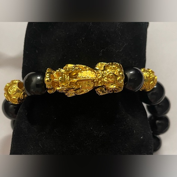 Obsidian (NWOT) elastic bracelet feng shui jewelry - Picture 7 of 17